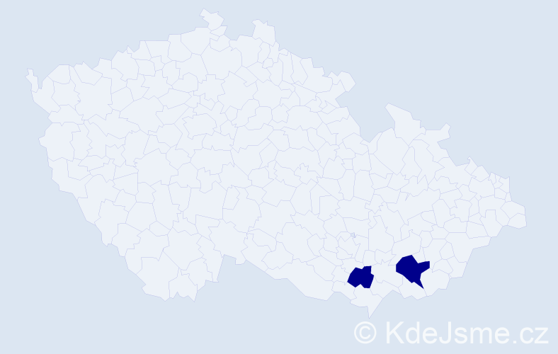 Jméno: 'Vavřin', počet výskytů 2 v celé ČR