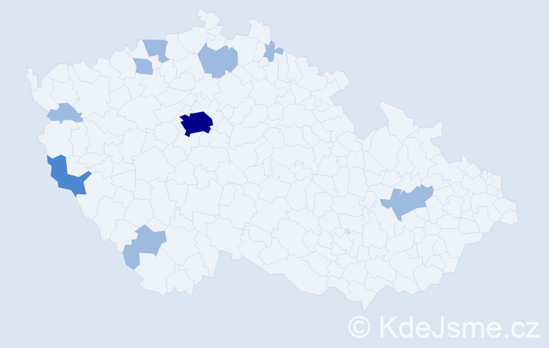 Jméno: 'Tu Anh', počet výskytů 13 v celé ČR
