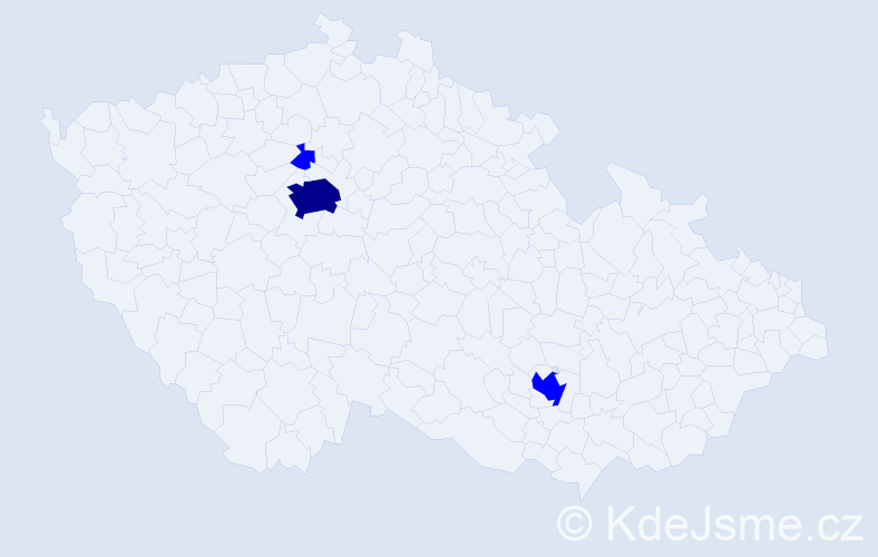 Jméno: 'Zamirbek', počet výskytů 4 v celé ČR