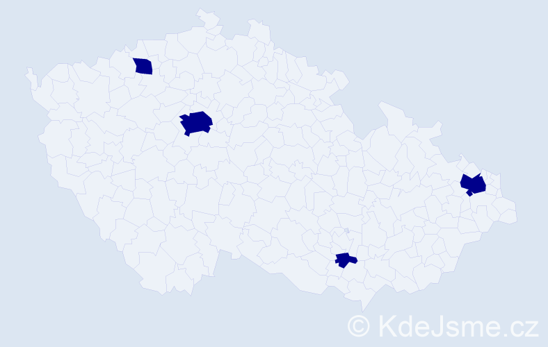 Jméno: 'Van Nha', počet výskytů 4 v celé ČR