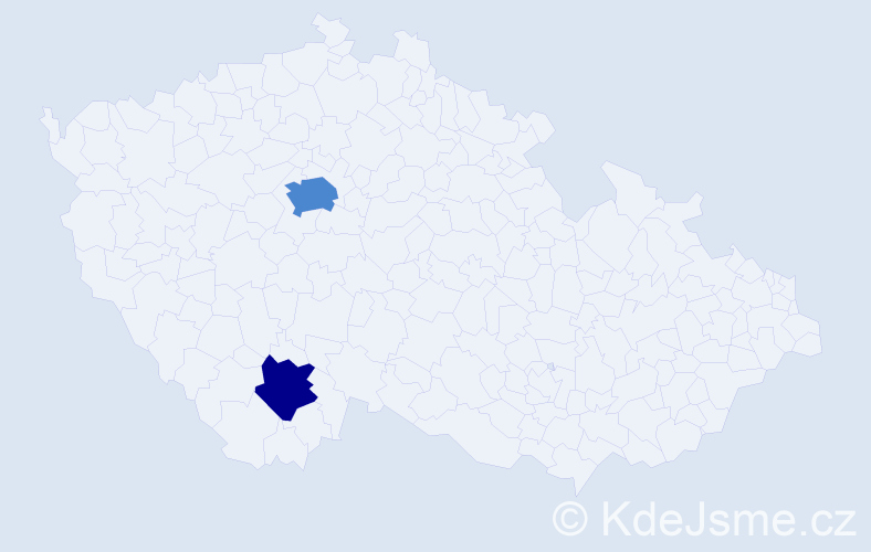 Jméno: 'Tugomír', počet výskytů 4 v celé ČR