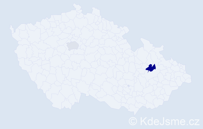 Jméno: 'Nadije', počet výskytů 2 v celé ČR