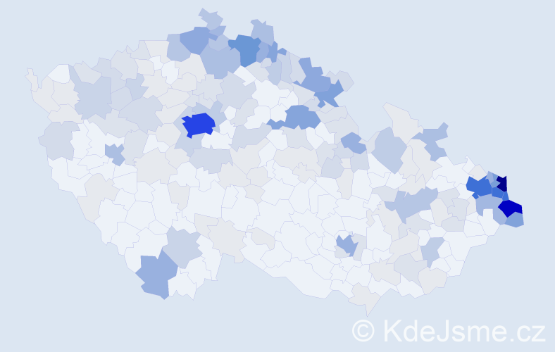Jméno: 'Janina', počet výskytů 602 v celé ČR