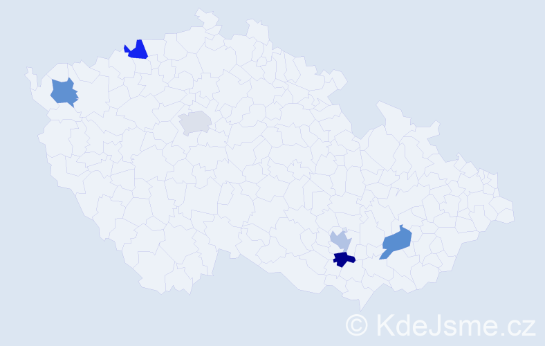 Jméno: 'Eva-Maria', počet výskytů 6 v celé ČR