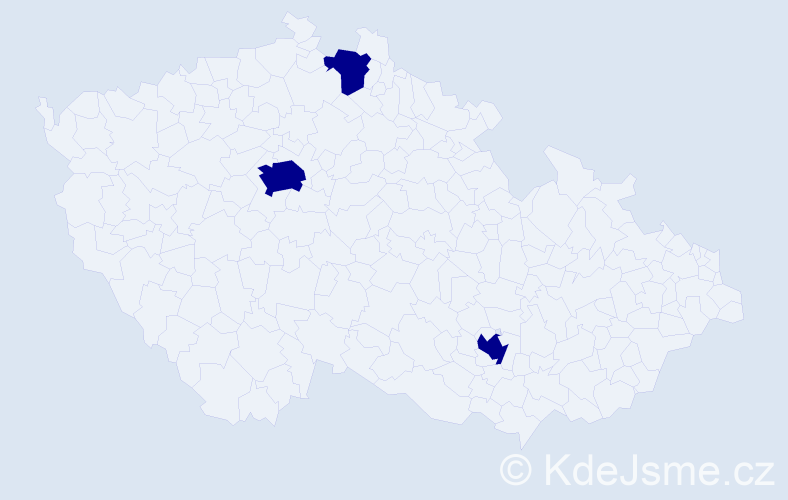 Jméno: 'Marten', počet výskytů 3 v celé ČR