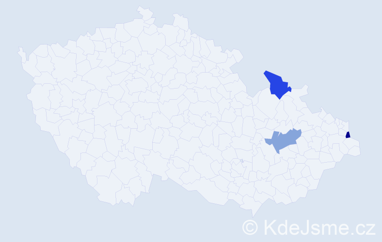 Jméno: 'Elida', počet výskytů 3 v celé ČR