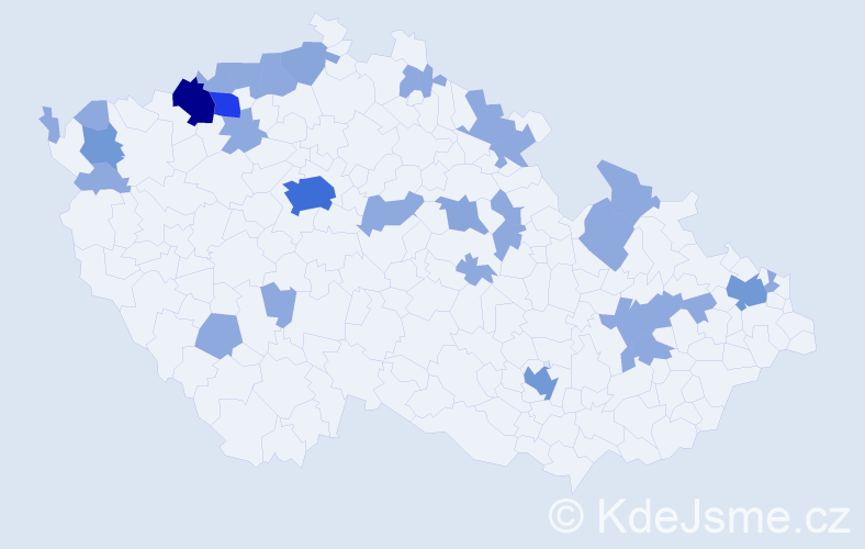 Jméno: 'Steve', počet výskytů 56 v celé ČR