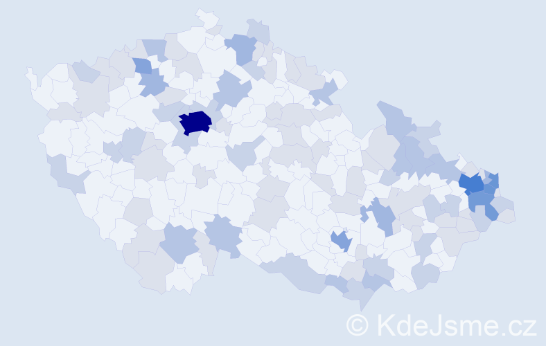 Jméno: 'Antónia', počet výskytů 215 v celé ČR