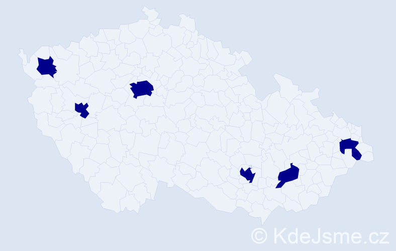 Jméno: 'Eva-Maria', počet výskytů 6 v celé ČR