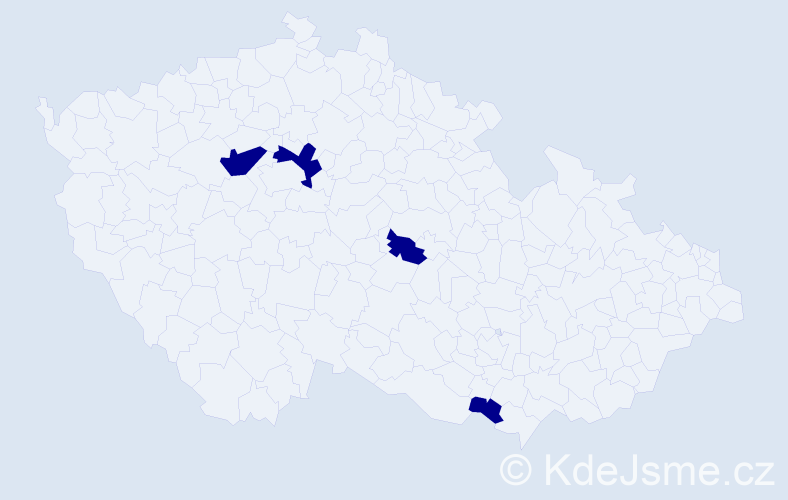 Jméno: 'Janik', počet výskytů 4 v celé ČR