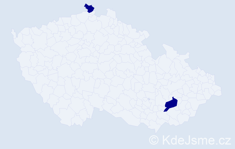 Jméno: 'Perenlei', počet výskytů 2 v celé ČR