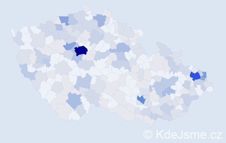 Jméno: 'Rastislav', počet výskytů 445 v celé ČR
