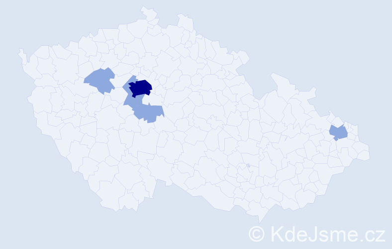 Jméno: 'Khadija', počet výskytů 9 v celé ČR