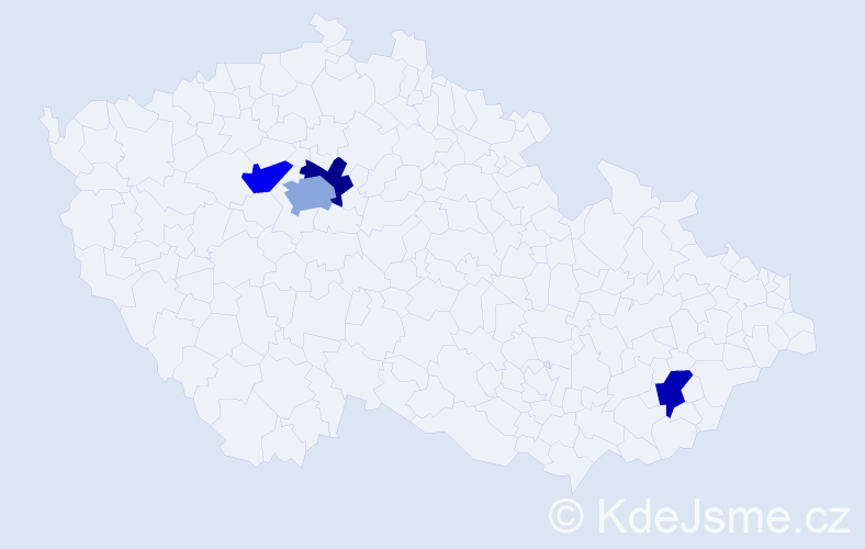 Jméno: 'Xiaoqing', počet výskytů 5 v celé ČR