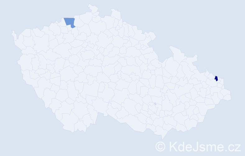 Jméno: 'Sema', počet výskytů 2 v celé ČR