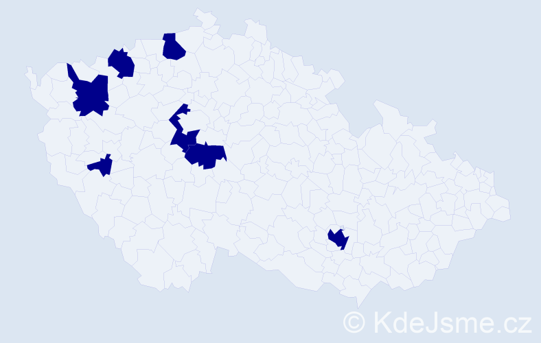 Jméno: 'Doreen', počet výskytů 7 v celé ČR