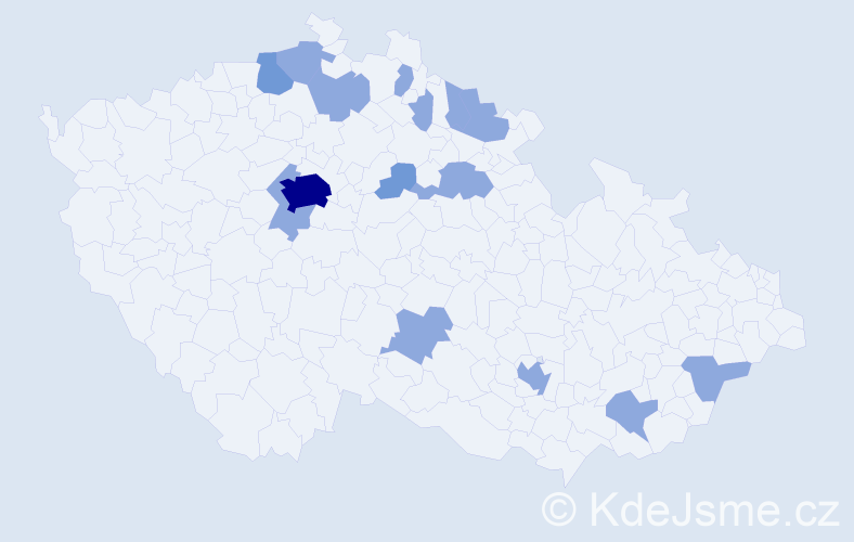 Jméno: 'Marijana', počet výskytů 22 v celé ČR