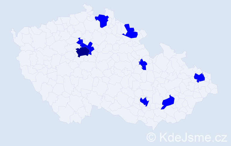 Jméno: 'Daniel Jaroslav', počet výskytů 11 v celé ČR
