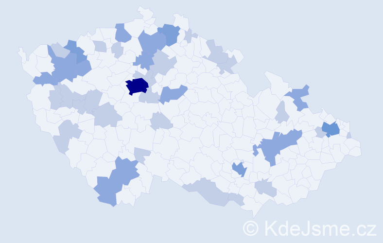 Jméno: 'Milka', počet výskytů 71 v celé ČR