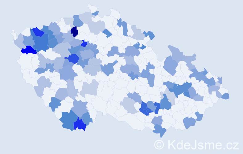 Jméno: 'Dagmara', počet výskytů 189 v celé ČR