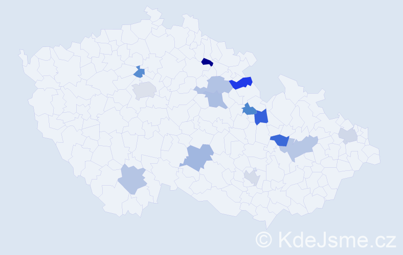Jméno: 'Svata', počet výskytů 15 v celé ČR