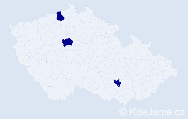 Jméno: 'Nesim', počet výskytů 3 v celé ČR