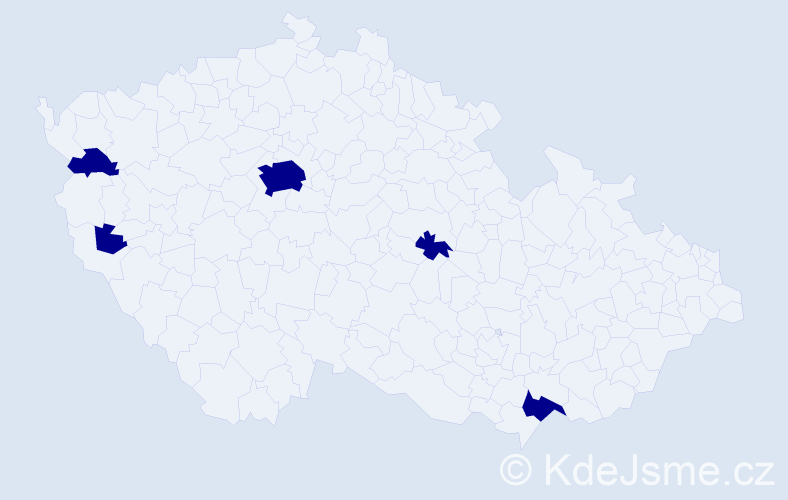 Jméno: 'Roman Josef', počet výskytů 5 v celé ČR