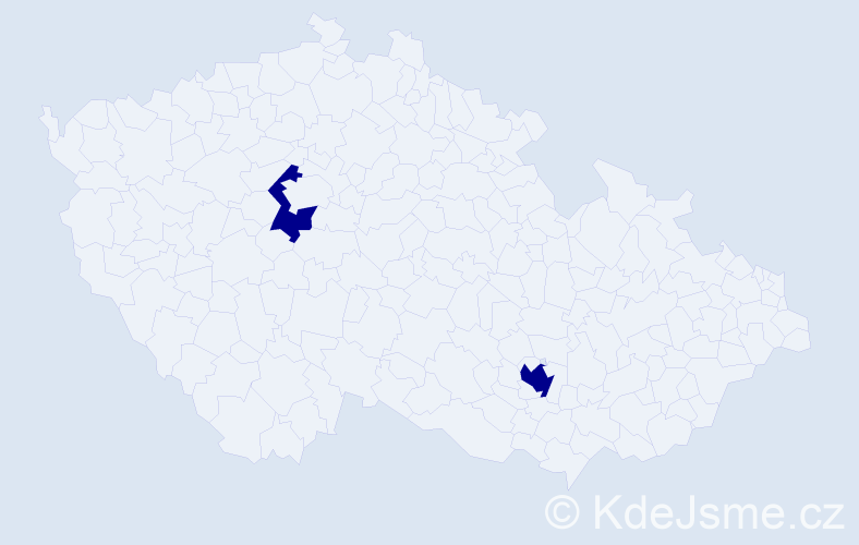 Jméno: 'Danit', počet výskytů 2 v celé ČR