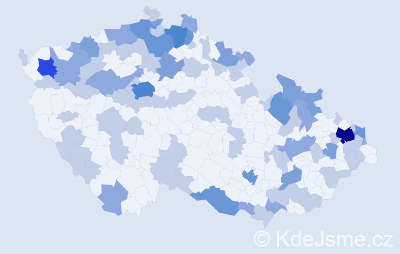 Jméno: 'Rozalia', počet výskytů 166 v celé ČR