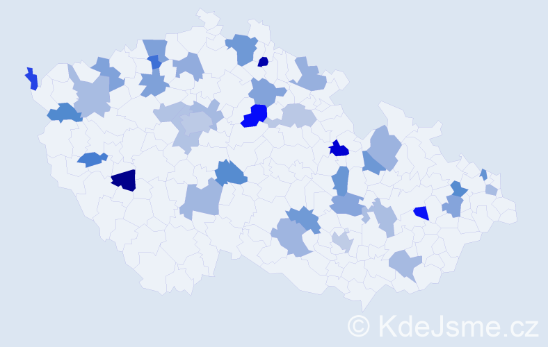 Jméno: 'Lidka', počet výskytů 48 v celé ČR