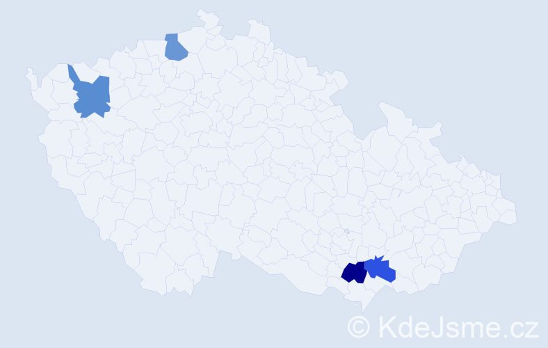 Jméno: 'Nasko', počet výskytů 4 v celé ČR