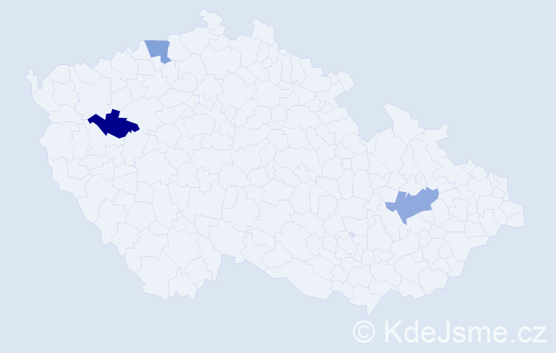 Jméno: 'Marie Michaela', počet výskytů 3 v celé ČR
