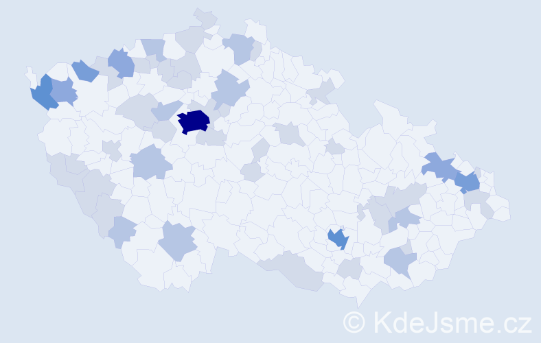 Jméno: 'Thuy Linh', počet výskytů 99 v celé ČR