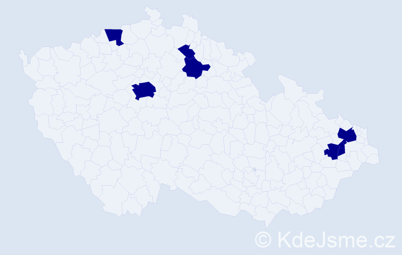 Jméno: 'Jeannetta', počet výskytů 7 v celé ČR