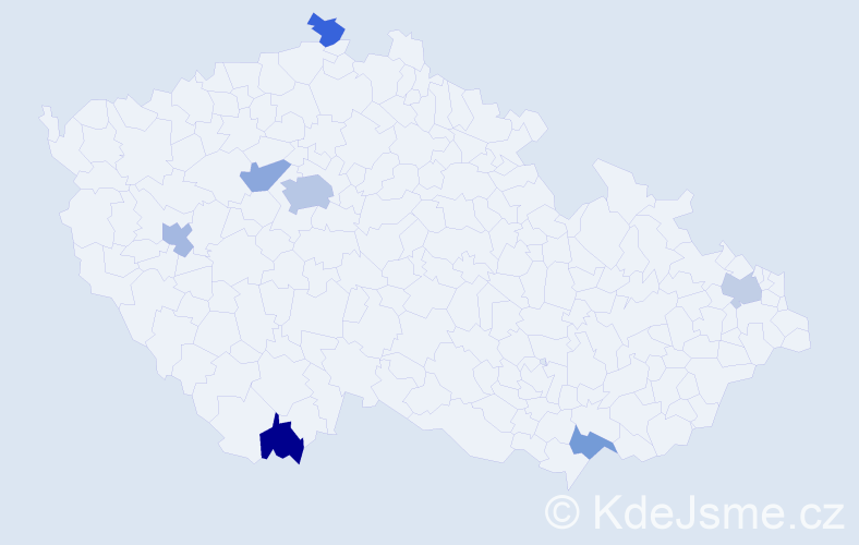 Jméno: 'Viet Phuong', počet výskytů 10 v celé ČR