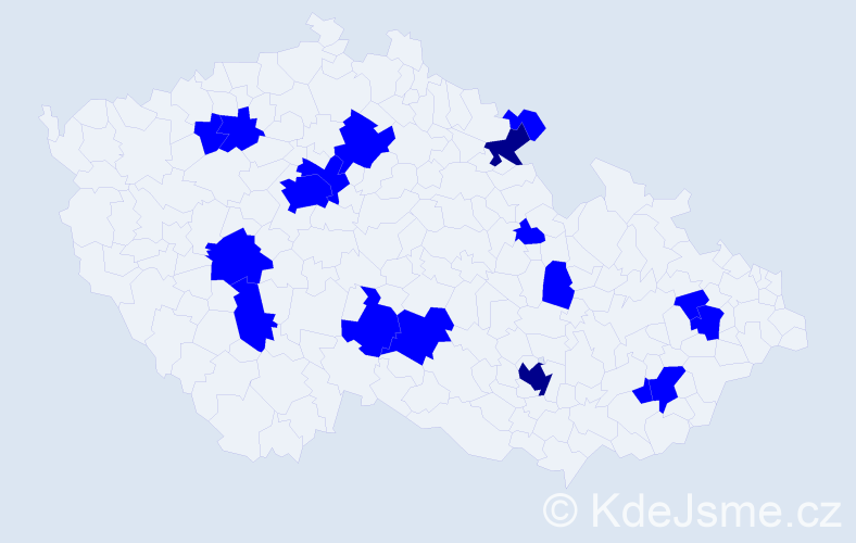 Jméno: 'Věnka', počet výskytů 20 v celé ČR