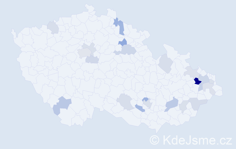 Jméno: 'Jarka', počet výskytů 41 v celé ČR