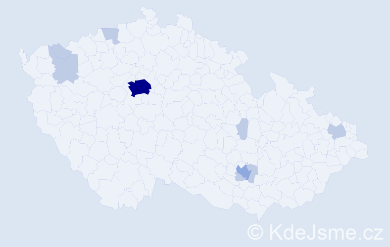 Jméno: 'Adel', počet výskytů 18 v celé ČR