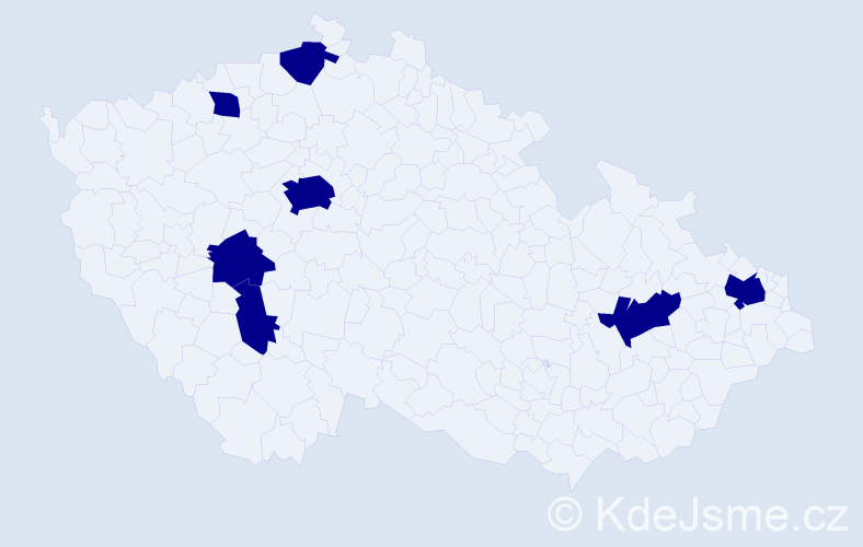Jméno: 'Rozálie Ella', počet výskytů 7 v celé ČR