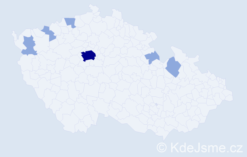 Jméno: 'Taisija', počet výskytů 11 v celé ČR