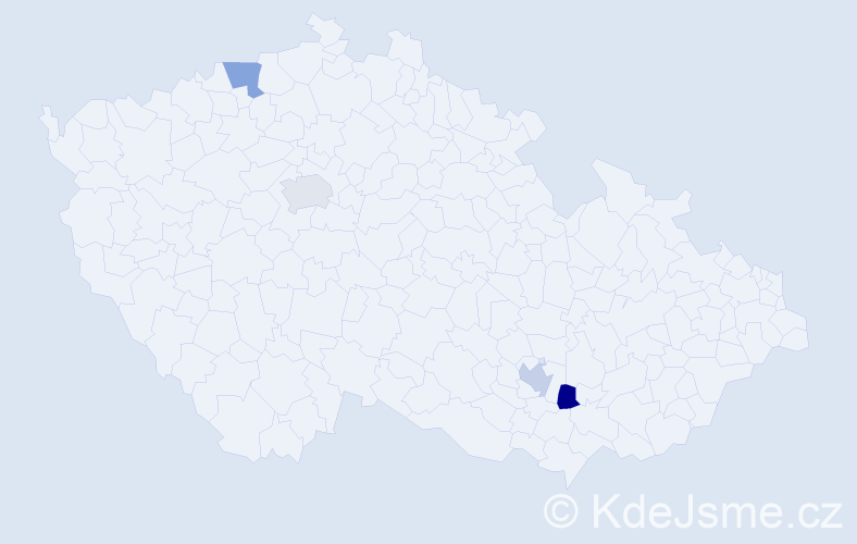 Jméno: 'Razmik', počet výskytů 4 v celé ČR