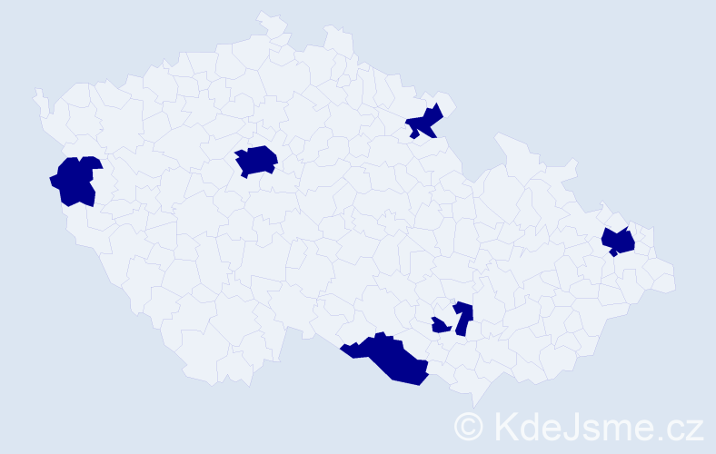 Jméno: 'Tien Thinh', počet výskytů 6 v celé ČR