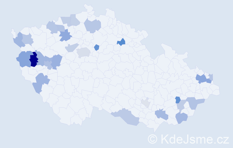 Jméno: 'Otýlie', počet výskytů 38 v celé ČR