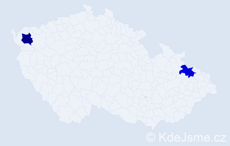 Jméno: 'Mára', počet výskytů 2 v celé ČR