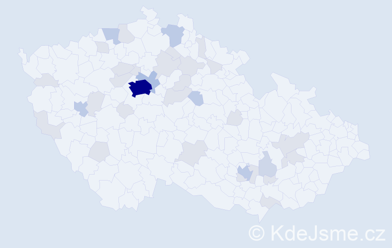 Jméno: 'Nadejda', počet výskytů 74 v celé ČR