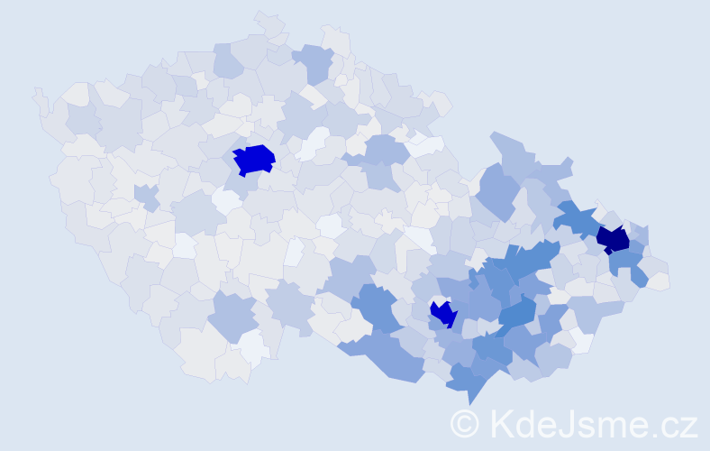Jméno: 'Drahomír', počet výskytů 2402 v celé ČR