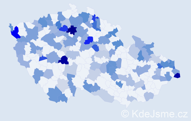 Jméno: 'Bohuš', počet výskytů 213 v celé ČR