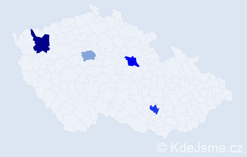 Jméno: 'Andréa', počet výskytů 6 v celé ČR