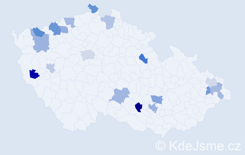Jméno: 'Andy', počet výskytů 24 v celé ČR