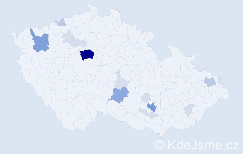 Jméno: 'Karine', počet výskytů 46 v celé ČR
